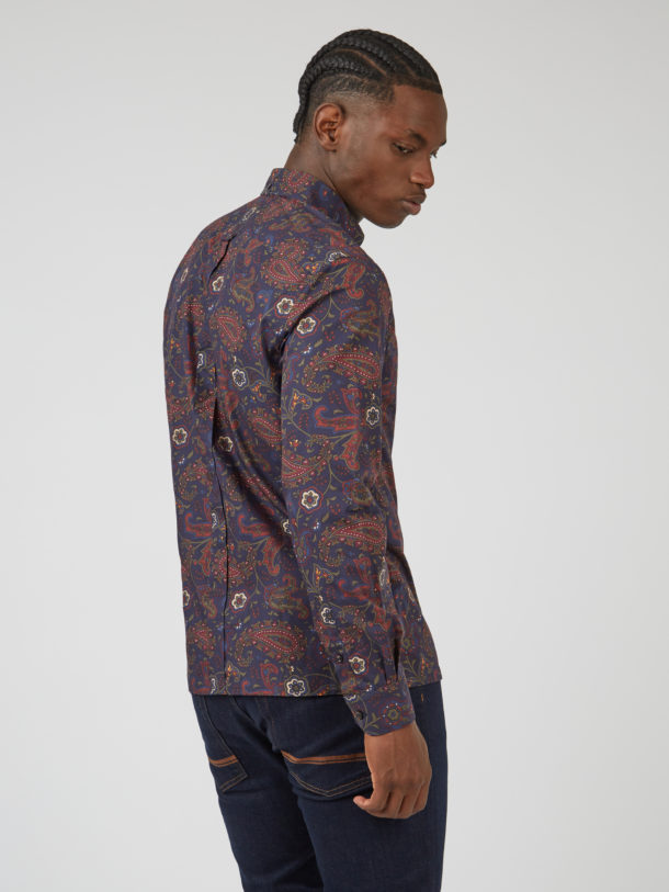 Ben Sherman - Eastern Paisley Shirt - Marine - Image 3