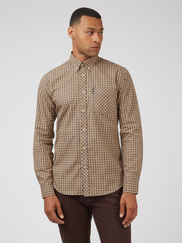 Ben Sherman - Mini Mod Check Shirt - Sand - Image 2