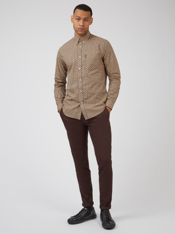 Ben Sherman - Mini Mod Check Shirt - Sand - Image 3