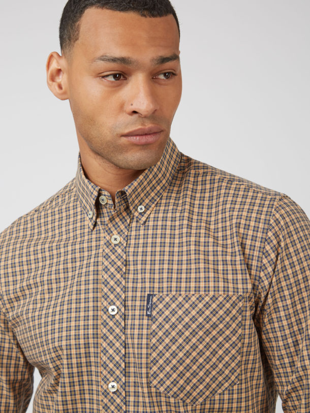 Ben Sherman - Mini Mod Check Shirt - Sand