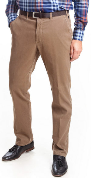 Bruhl Venice B Turn Cotton Trouser - Fawn Brown