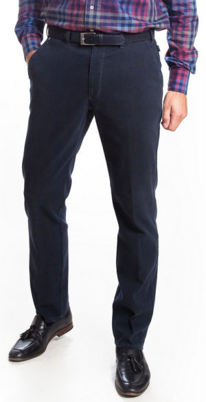 Bruhl Venice B Turn Cotton Trousers - Navy