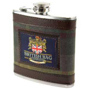 British Bag Company - Green Millerain Hip Flask