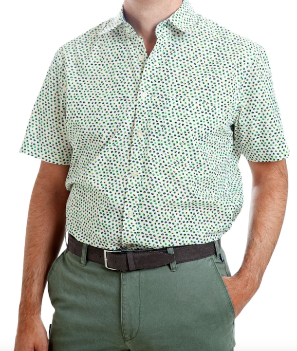 J.T Ascott Cotton Short Sleeve Shirt - Retro Green - Image 2