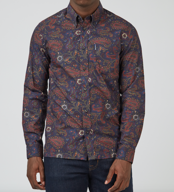 Ben Sherman - Eastern Paisley Shirt - Marine