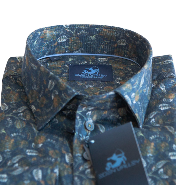 Culture (Eden Valley) Stretch Shirt – Leaves - Image 2