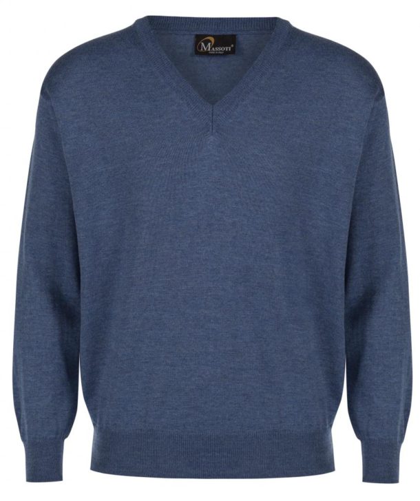 Massoti 100% Merino V- Neck Sweater - Image 2