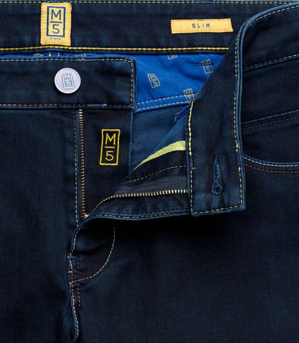 Meyer M5 Denim Slim Fit Jeans - Blue-Blue - Image 3