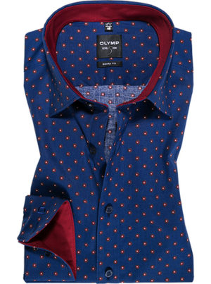 OLYMP Level Five Slim Fit Shirt - Blue Design