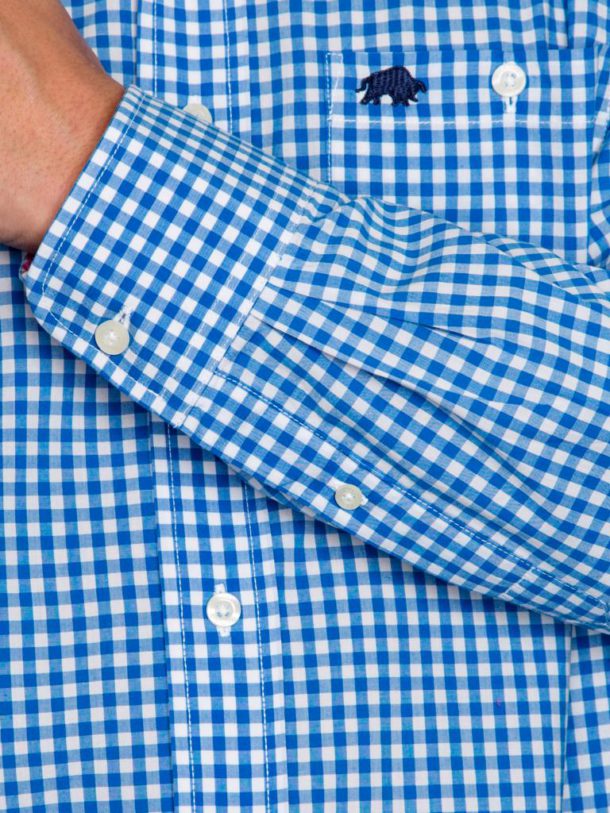 Raging Bull Signature Gingham Shirt - Cobalt - Image 3