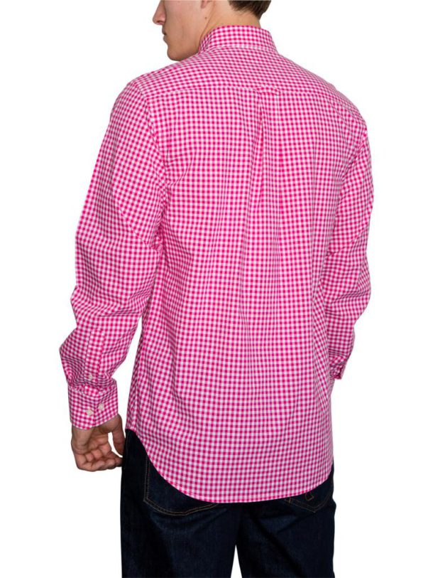 Raging Bull Signature Gingham Shirt - Vivid Pink - Image 3