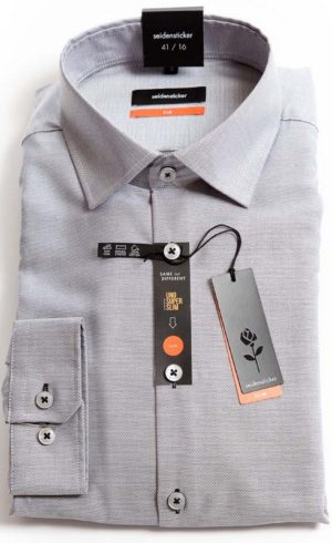 Seidensticker Slim Fit shirt - Silver