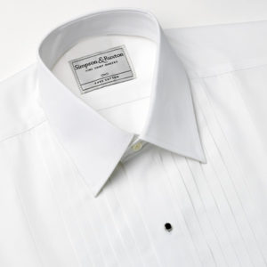 Simpson and Ruxton Paris Pleated Dress Shirt